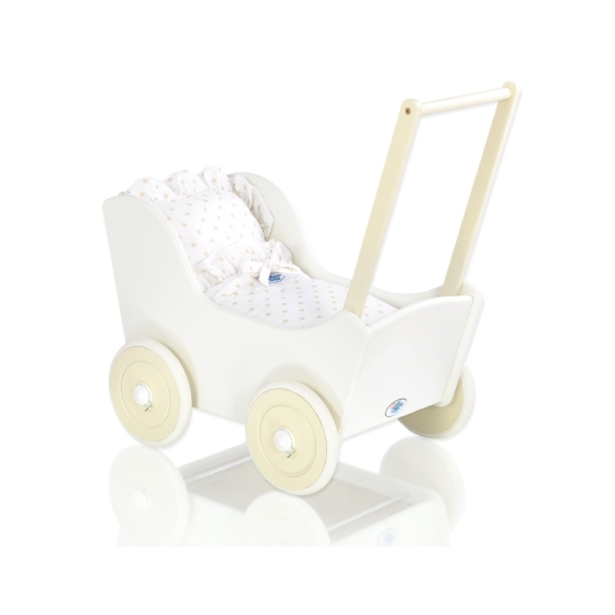 Doll pram Mila White with Cream -754