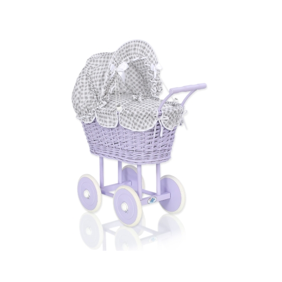 Doll pram no. 91699White Gray Checkered