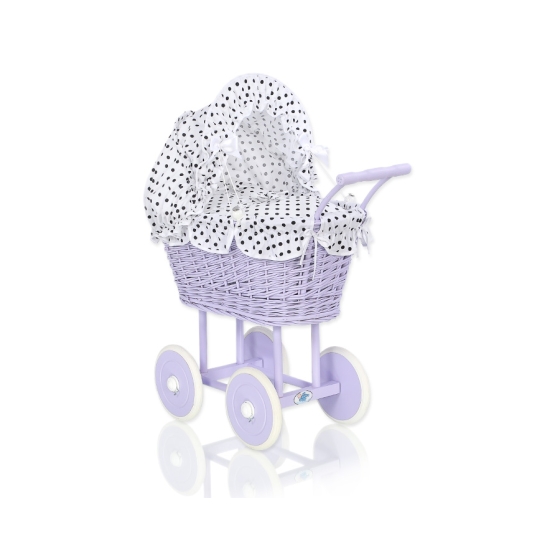 Doll pram no. 91699White with Black Dots Bedding Set