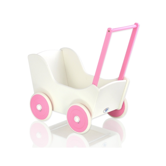 Doll Stroller White Fuchsia