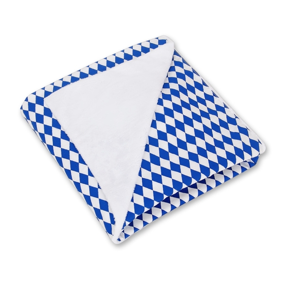 Double-sidead car seat blanket- Chessboard dark blue