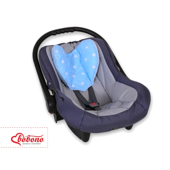 Double-sided Baby head support pillow- Blue stars