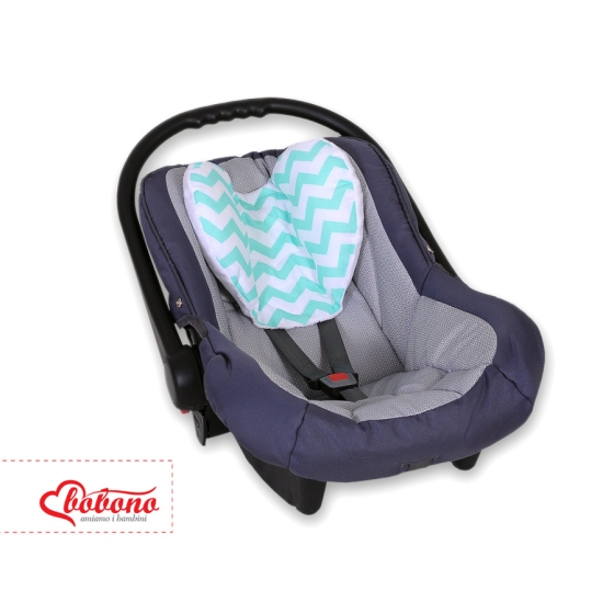 Double-sided Baby head support pillow- Chevron mint