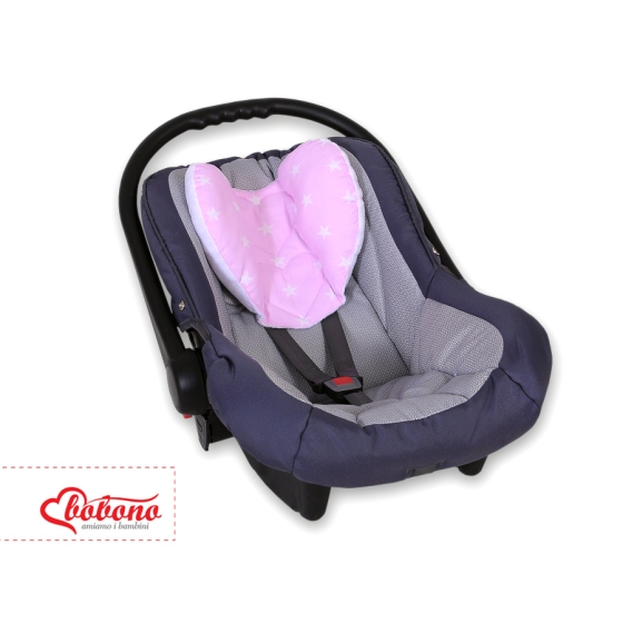 Double-sided Baby head support pillow- Pink stars