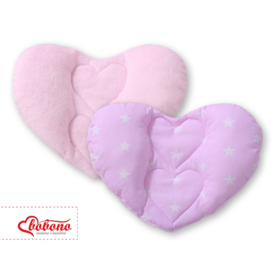 Double-sided Baby head support pillow- Pink stars