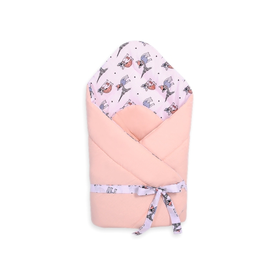 Double-sided baby nest with bow - little doggies