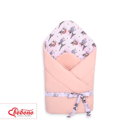 Double-sided baby nest with bow - little doggies