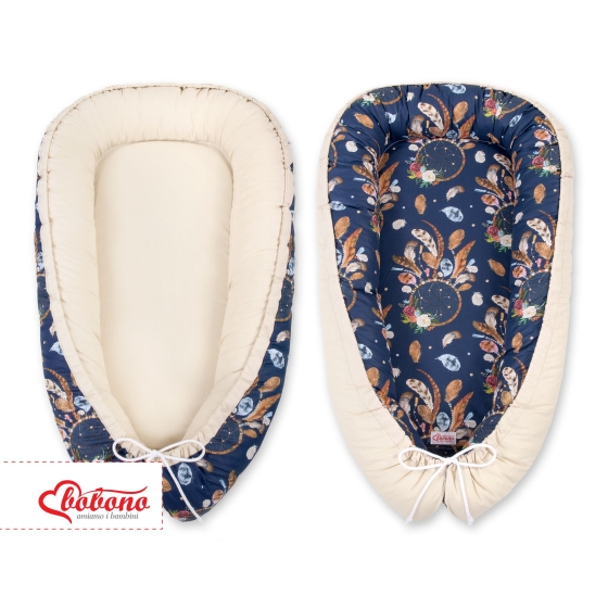 Double-sided Babynest- dream catchers dark blue/beige