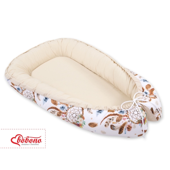 Double-sided Babynest- dream catchers white/beige