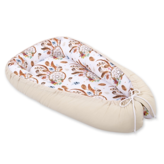 Double-sided Babynest- dream catchers white/beige