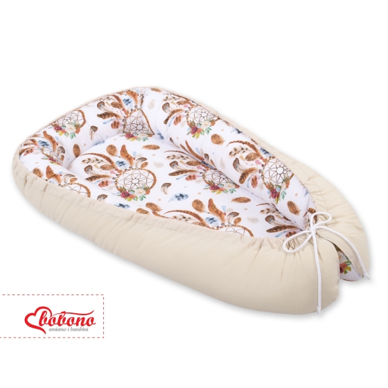 Double-sided Babynest- dream catchers white/beige