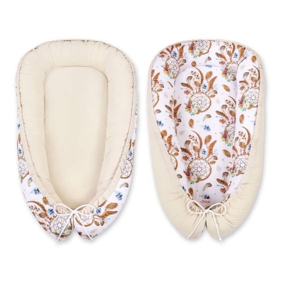 Double-sided Babynest- dream catchers white/beige