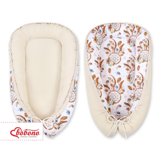 Double-sided Babynest- dream catchers white/beige