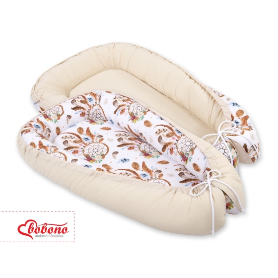 Double-sided Babynest- dream catchers white/beige