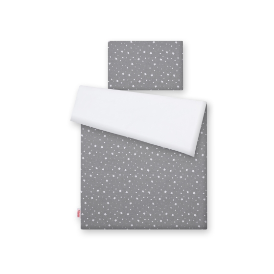 Double-sided bedding set 2-pcs- mini stars white/white