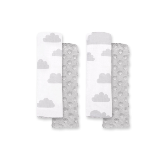 Double sided car seat belts pads Baby Shoulders  clouds gray/gray