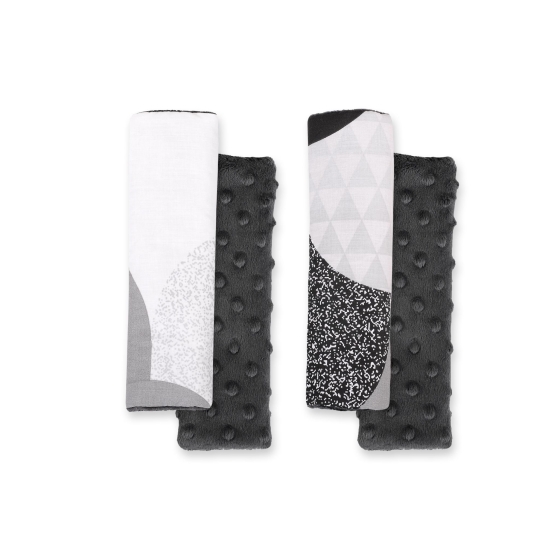 Double sided car seat belts pads Baby Shoulders  gray fish scales/anthracite