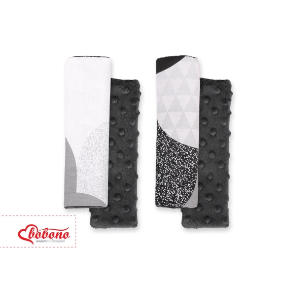 Double sided car seat belts pads Baby Shoulders  gray fish scales/anthracite