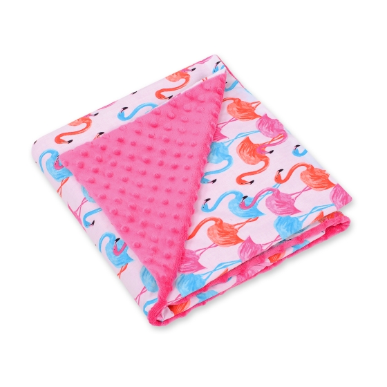 Double-sided car seat blanket Car Seat Baby Wrap - flamingo
