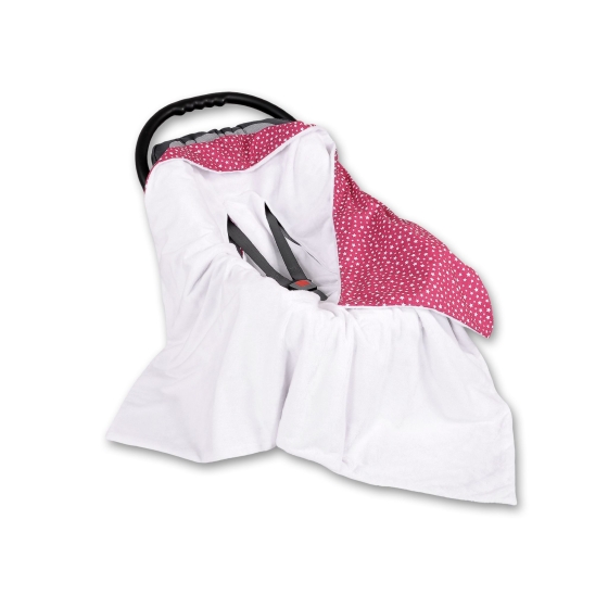 Double-sided car seat blanket Car Wrap - wine red stars