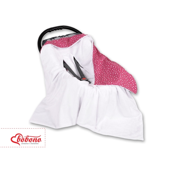 Double-sided car seat blanket Car Wrap - wine red stars
