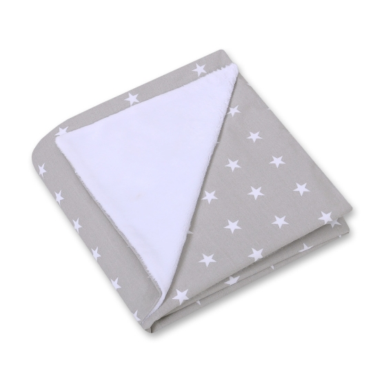 Double-sided car seat blanket- Stars Gray