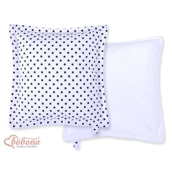 Doublesided Baby - Rest Decorative Pillow - Black dots on white