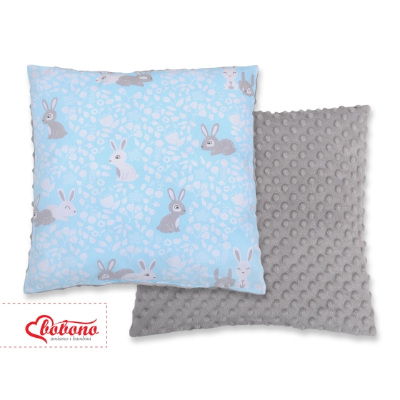Doublesided Baby - Rest Decorative Pillow - blue rabbits