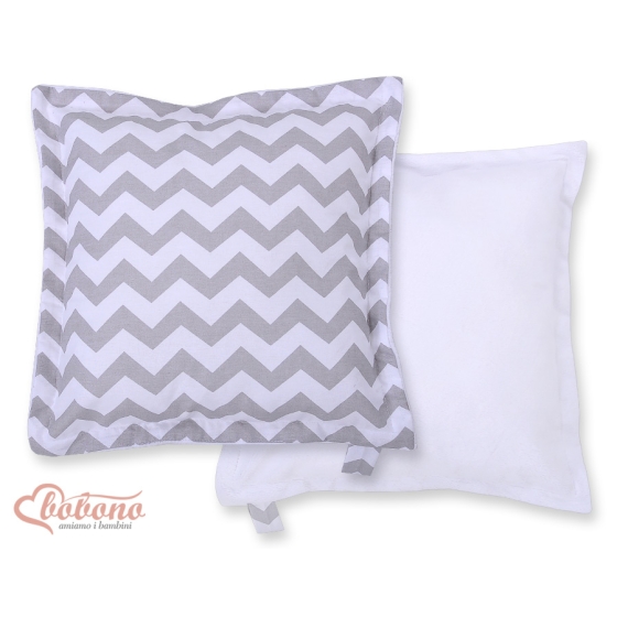 Doublesided Baby - Rest Decorative Pillow- Chevron Gray