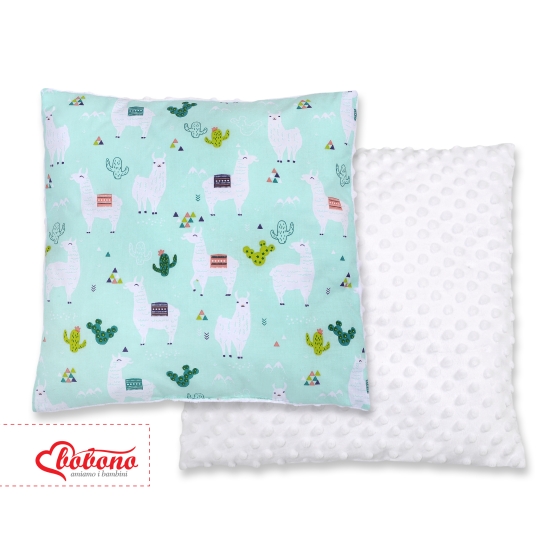 Doublesided Baby - Rest Decorative Pillow - lama mint
