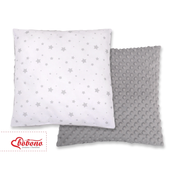 Doublesided Baby - Rest Decorative Pillow - mini gray stars