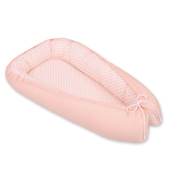Doublesided Babynest- Flower pattern peach/powder pink