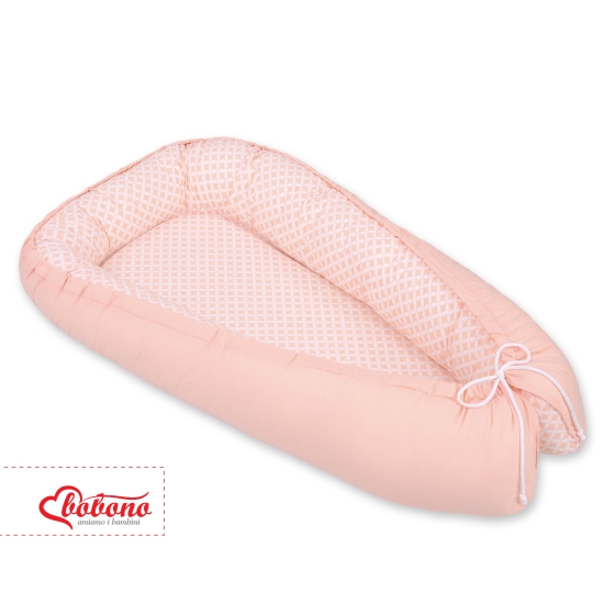 Doublesided Babynest- Flower pattern peach/powder pink