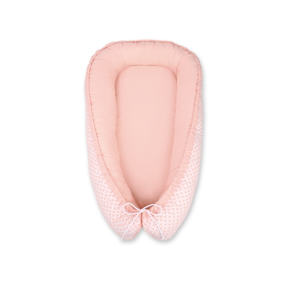 Doublesided Babynest- Flower pattern peach/powder pink