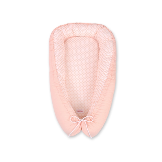 Doublesided Babynest- Flower pattern peach/powder pink
