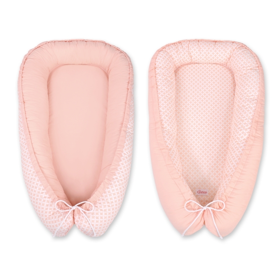 Doublesided Babynest- Flower pattern peach/powder pink