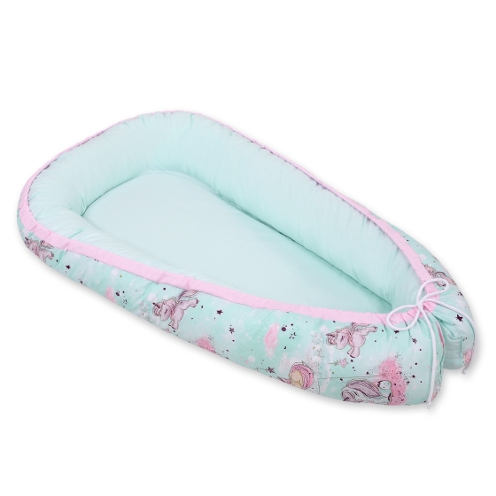Doublesided Babynest- unicorn mint/mint