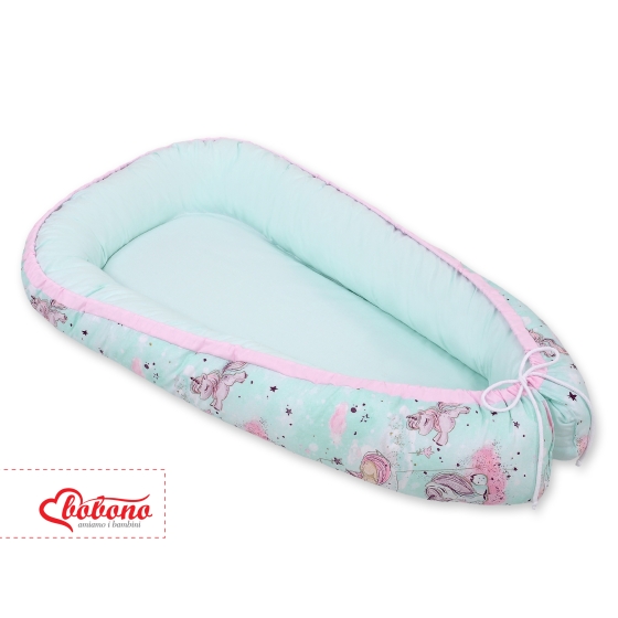 Doublesided Babynest- unicorn mint/mint