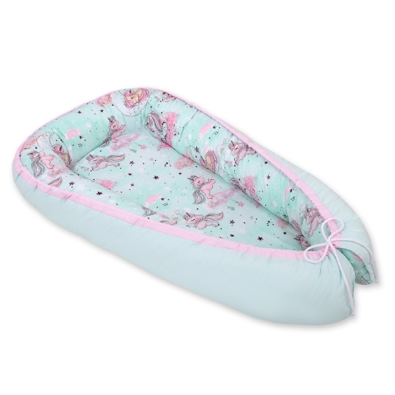 Doublesided Babynest- unicorn mint/mint