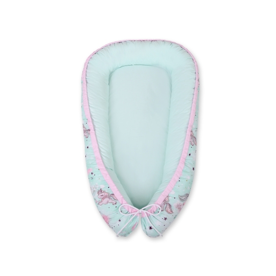 Doublesided Babynest- unicorn mint/mint