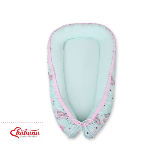 Doublesided Babynest- unicorn mint/mint