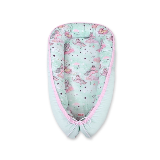 Doublesided Babynest- unicorn mint/mint