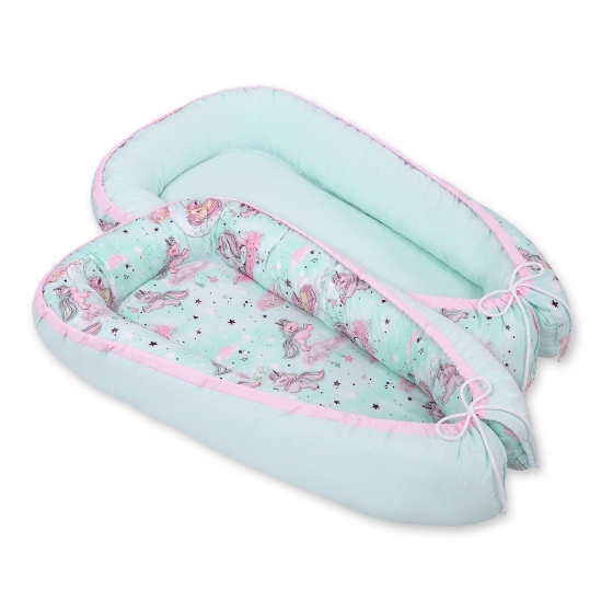 Doublesided Babynest- unicorn mint/mint
