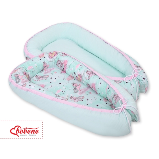 Doublesided Babynest- unicorn mint/mint
