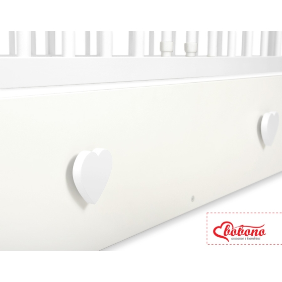Drawer for baby cot 120x60cm MAXI- Hearts
