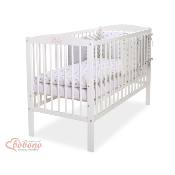 Engrave on the front of baby cot no. 5003-07
