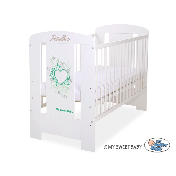 Engrave on the front of baby cot no. 5010-07
