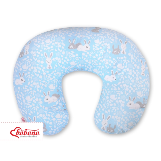 Extra cover for feeding pillow- blue rabbits