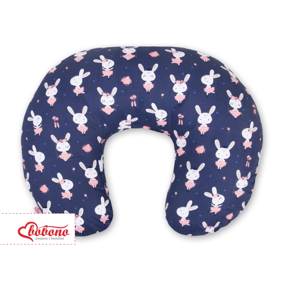 Extra cover for feeding pillow- blue rabbits