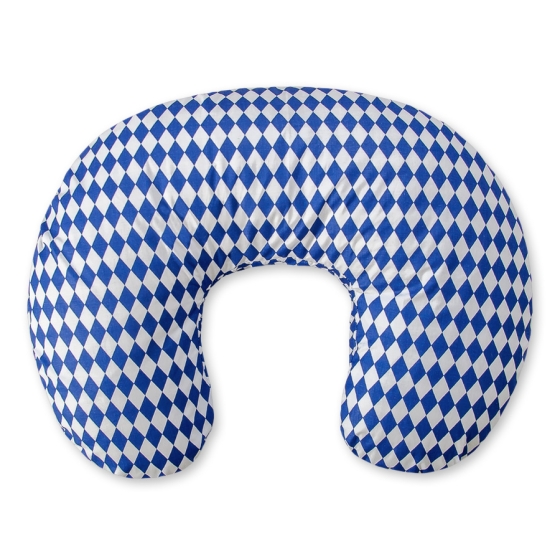 Extra cover for feeding pillow - Chessboard navy blue